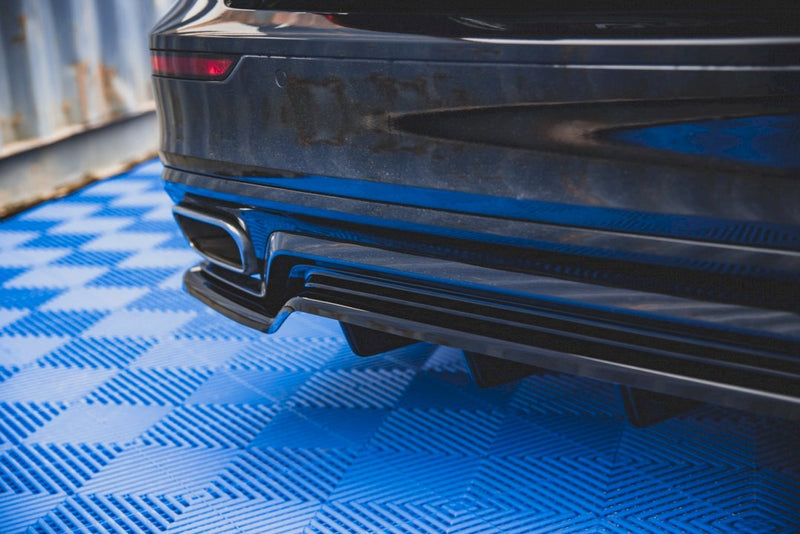 Maxton Design - CENTRAL REAR SPLITTER (W/ VERTICAL BARS) VOLVO S60/V60 R-DESIGN MK3 (2018-)