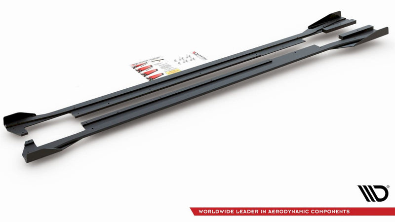 Maxton Design - Street PRO Side Skirt Diffusers + Flaps Volkswagen Arteon R-Line Sedan / Shooting Brake Mk1