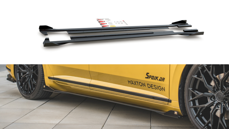 Maxton Design - Street PRO Side Skirt Diffusers + Flaps Volkswagen Arteon R-Line Sedan / Shooting Brake Mk1