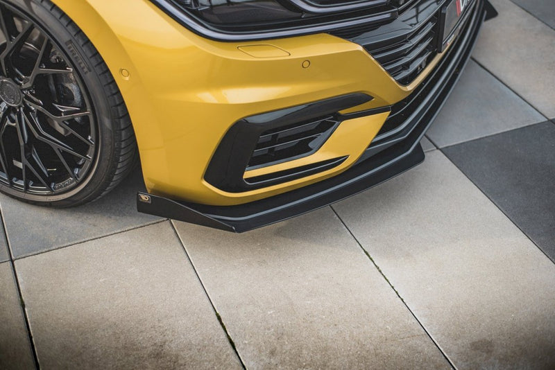 Maxton Design - Street PRO Front Splitter + Flaps Volkswagen Arteon R-Line Sedan / Shooting Brake Mk1
