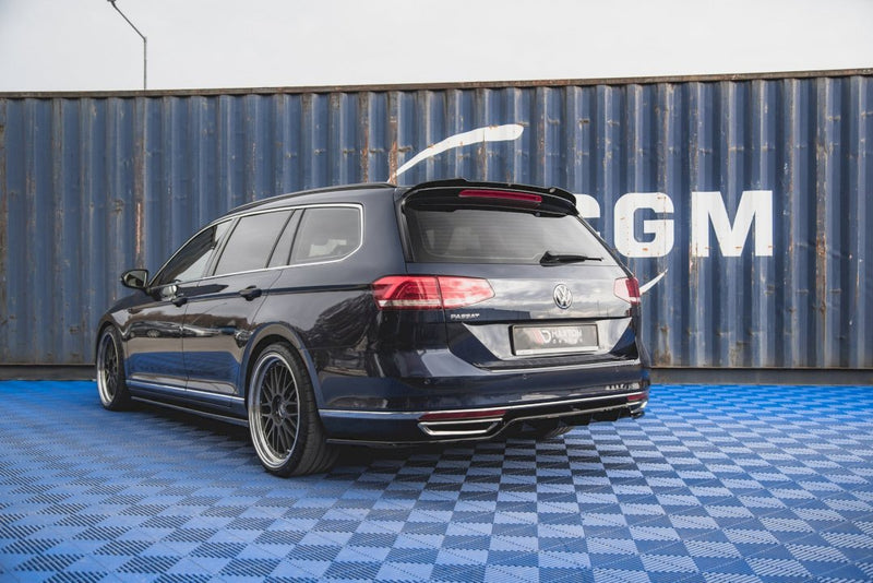 Maxton Design - Central Rear Splitter (W/ Vertical Bars) VW Passat B8 (2014-2019)