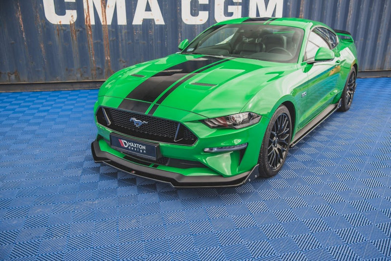 Maxton Design - FRONT SPLITTER V.1 + FLAPS FORD MUSTANG GT MK6 FACELIFT