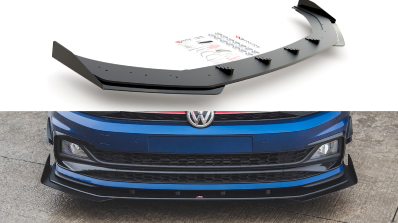 Maxton Design - STREET PRO FRONT SPLITTER (+FLAPS) VW POLO GTI MK6 (2017-2021)