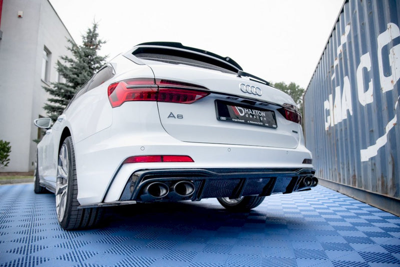 Maxton Design - REAR VALANCE + EXHAUST ENDS IMITATION AUDI S6 / A6 S-LINE C8