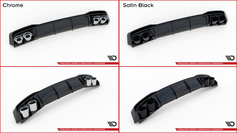 Maxton Design - REAR VALANCE + EXHAUST ENDS IMITATION AUDI S6 / A6 S-LINE C8