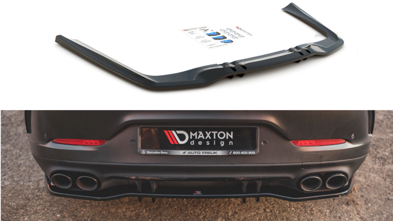 Maxton Design - CENTRAL REAR SPLITTER (W/ VERTICAL BARS) MERCEDES AMG GT 53 4-DOOR COUPE (2018-)
