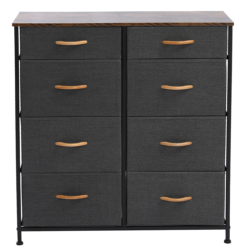 Vertical Furniture Storage Tower - Sturdy Steel Frame, Easy Pull Fabric Bins - Organizer Unit for Bedroom, Hallway, Entryway, Closets - 8 Drawers