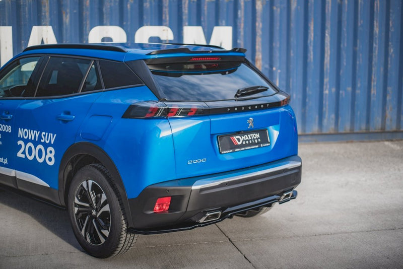 Maxton Design - CENTRAL REAR SPLITTER (W/ VERTICAL BARS) PEUGEOT 2008 MK2 (2019-2023)