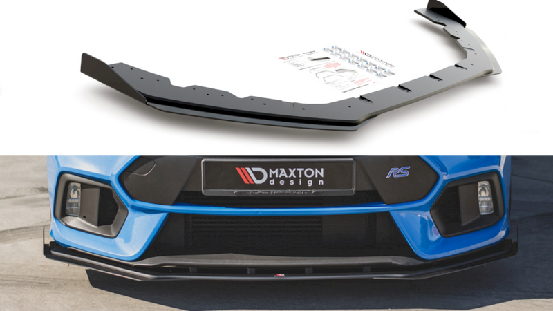 Maxton Design - STREET PRO DURABILITY FRONT SPLITTER (+FLAPS) FORD FOCUS RS MK3 (2015-2018)