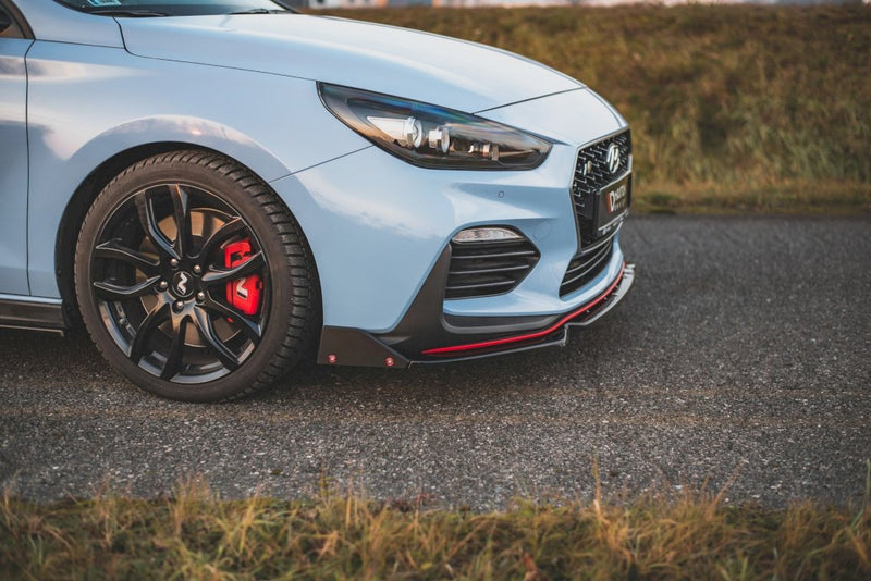 Maxton Design - FRONT SPLITTER V.6 + FLAPS HYUNDAI I30 N MK3 HATCHBACK / FASTBACK