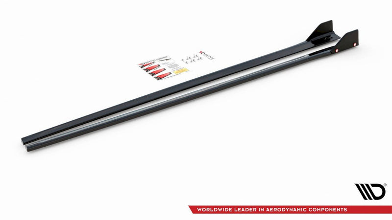 Maxton Design - SIDE SKIRTS DIFFUSERS V.5 + FLAPS HYUNDAI I30 N MK3 / MK3 FL HATCHBACK / FASTBACK