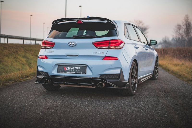 Maxton Design - REAR SIDE SPLITTERS V.7 + FLAPS HYUNDAI I30 N MK3 HATCHBACK
