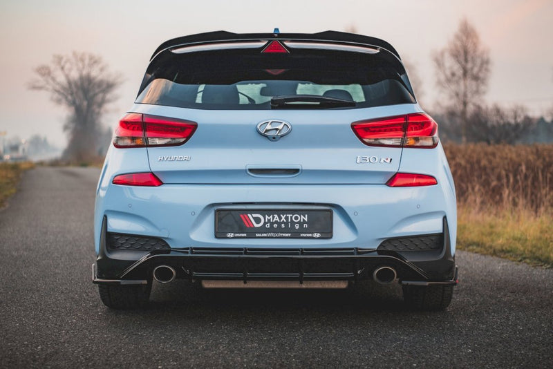 Maxton Design - REAR SIDE SPLITTERS V.7 + FLAPS HYUNDAI I30 N MK3 HATCHBACK