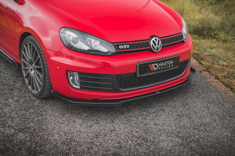 Maxton Design - STREET PRO FRONT SPLITTER V3 (+FLAPS) VW GOLF GTI MK6 (2008-2012)
