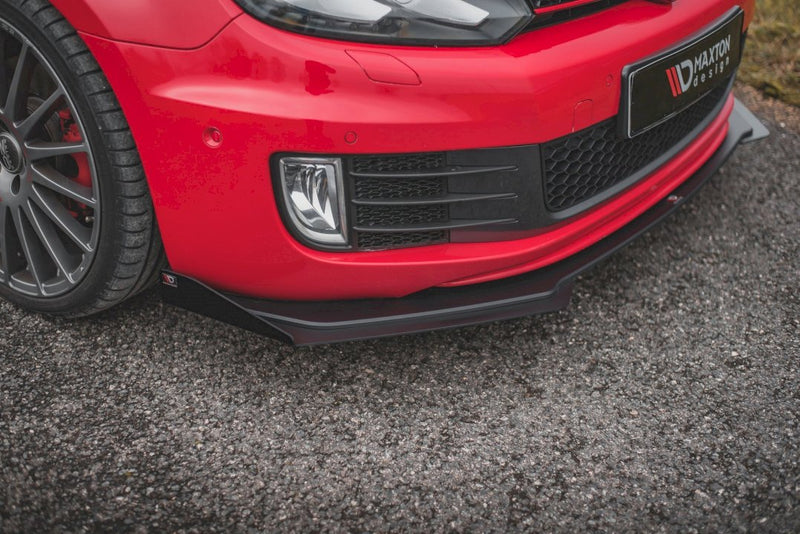 Maxton Design - STREET PRO FRONT SPLITTER V3 (+FLAPS) VW GOLF GTI MK6 (2008-2012)