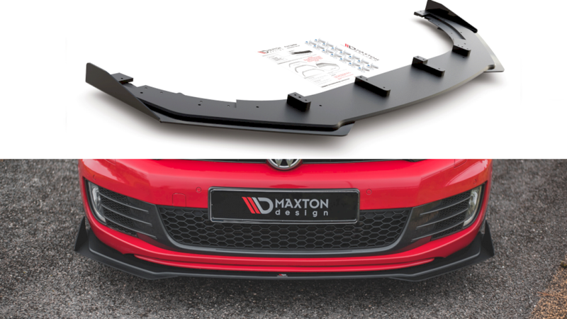 Maxton Design - STREET PRO FRONT SPLITTER V3 (+FLAPS) VW GOLF GTI MK6 (2008-2012)