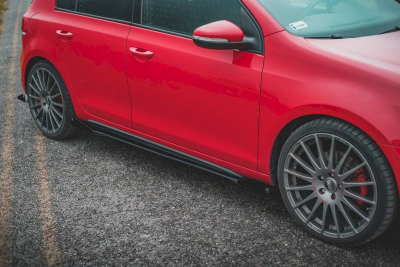 Maxton Design - STREET PRO SIDE SKIRTS DIFFUSERS (+FLAPS) VW GOLF GTI MK6 (2008-2012)