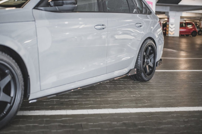 Maxton Design - SIDE SKIRTS DIFFUSERS V.2 + FLAPS SKODA OCTAVIA RS MK4