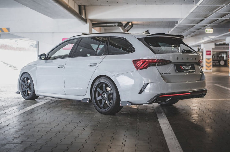 Maxton Design - SIDE SKIRTS DIFFUSERS V.2 + FLAPS SKODA OCTAVIA RS MK4