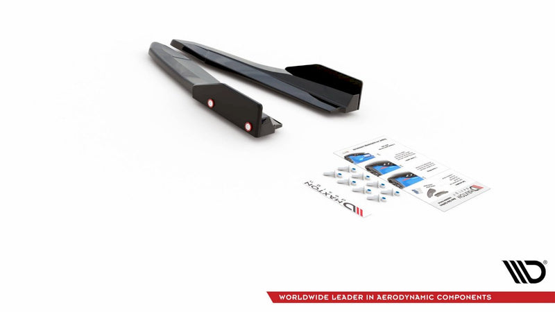 Maxton Design - REAR SIDE SPLITTERS V.2 + FLAPS SKODA OCTAVIA RS MK4