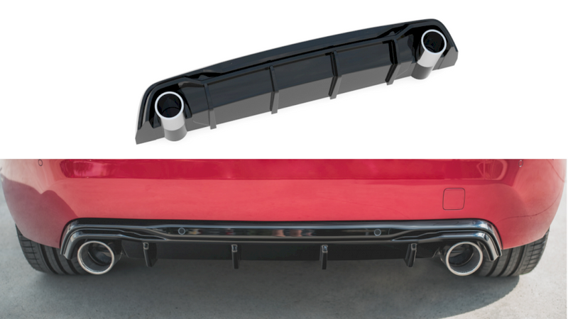 Maxton Design - REAR VALANCE + EXHAUST ENDS IMITATION PEUGEOT 308 GT MK2 FACELIFT (2017-2021)