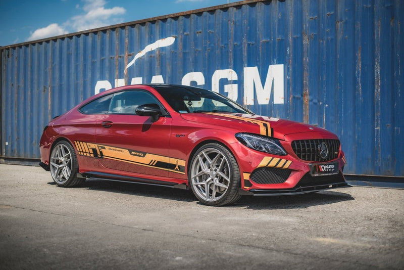 Maxton Design - Street PRO Side Skirts Diffusers + Flaps Mercedes-AMG C43 / AMG-Line Coupe C205