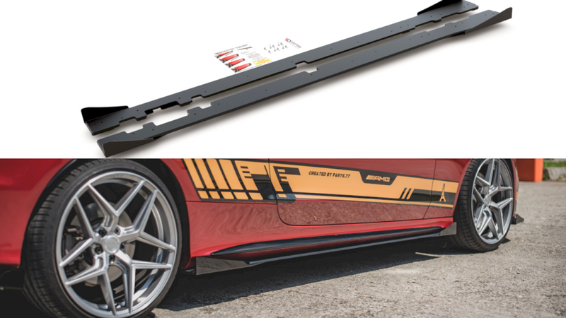 Maxton Design - Street PRO Side Skirts Diffusers + Flaps Mercedes-AMG C43 / AMG-Line Coupe C205