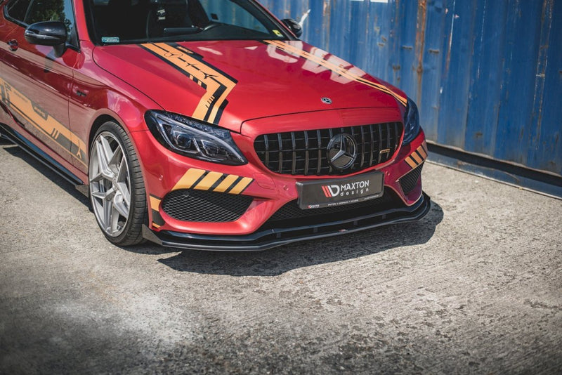 Maxton Design -  Street PRO Front Splitter + Flaps Mercedes-AMG C43 / AMG-Line Coupe C205