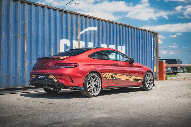 Maxton Design - STREET PRO DURABILITY REAR SIDE SPLITTERS (+FLAPS) MERCEDES-AMG C43 COUPE C205 (2016-)