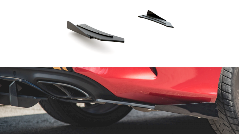 Maxton Design - STREET PRO DURABILITY REAR SIDE SPLITTERS (+FLAPS) MERCEDES-AMG C43 COUPE C205 (2016-)