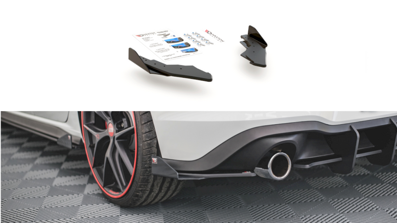 Maxton Design - Street Pro Rear Side Splitters + Flaps Volkswagen Golf GTI / GTE / R-Line Mk8