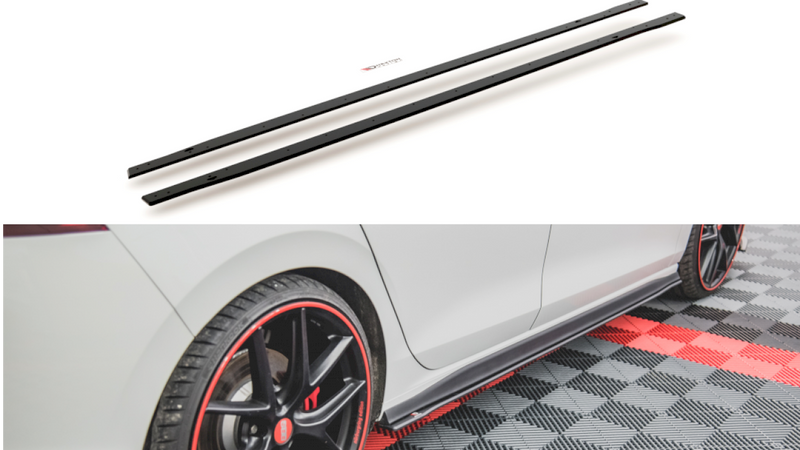 Maxton Design - STREET PRO SIDE SKIRTS DIFFUSERS VOLKSWAGEN GOLF GTI / GTE / GTI CLUBSPORT / R-LINE MK8