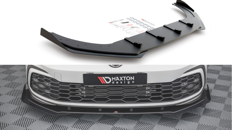Maxton Design - STREET PRO FRONT SPLITTER + FLAPS VOLKSWAGEN GOLF GTI / GTE / R-LINE MK8