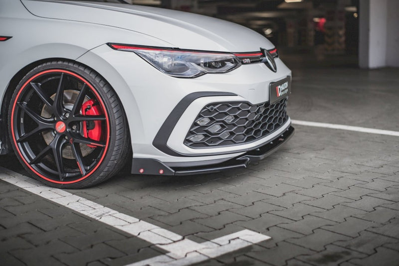 Maxton Design - FRONT SPLITTER V.2 + FLAPS VOLKSWAGEN GOLF GTI / GTE / R-LINE MK8