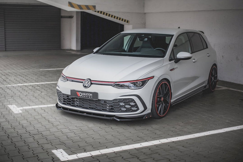 Maxton Design - FRONT SPLITTER V.2 + FLAPS VOLKSWAGEN GOLF GTI / GTE / R-LINE MK8