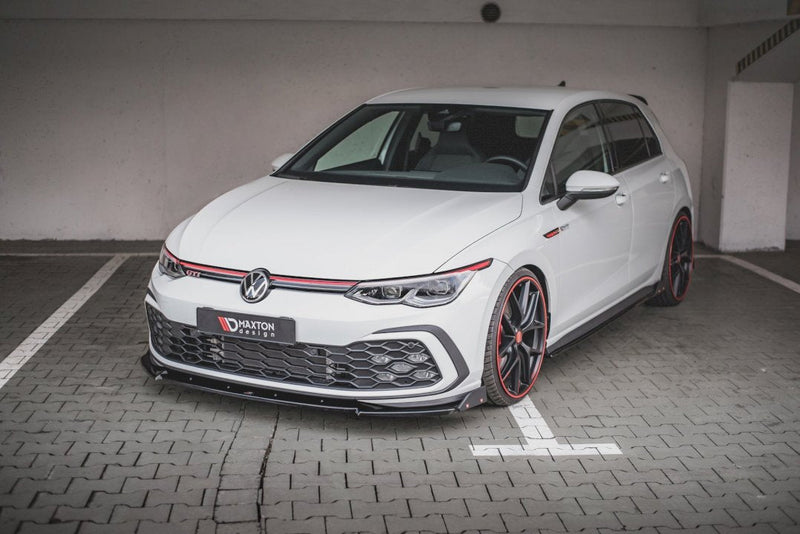 Maxton Design - FRONT SPLITTER V.3 + FLAPS VOLKSWAGEN GOLF GTI / GTE / R-LINE MK8