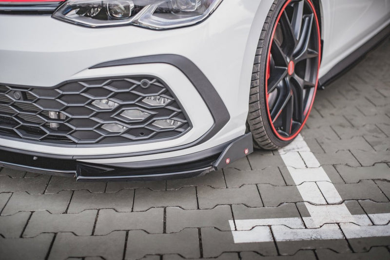 Maxton Design - FRONT SPLITTER V.3 + FLAPS VOLKSWAGEN GOLF GTI / GTE / R-LINE MK8