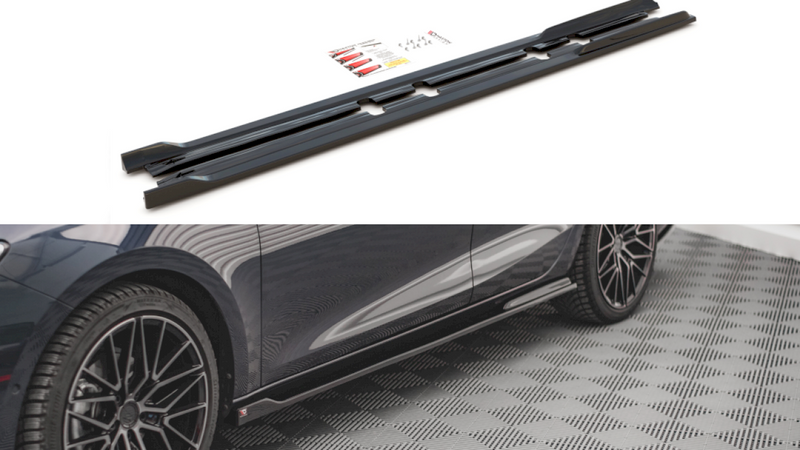 Maxton Design - Side Skirts Diffusers V.2 Seat Leon FR ST / Hatchback Mk4 / Cupra Leon ST / Hatchback Mk1 / Mk1 Facelift