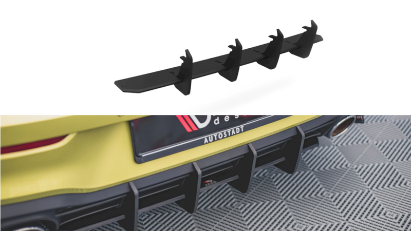 Maxton Design - STREET PRO REAR DIFFUSER V2 VW GOLF 8 GTI CLUBSPORT (2020-)