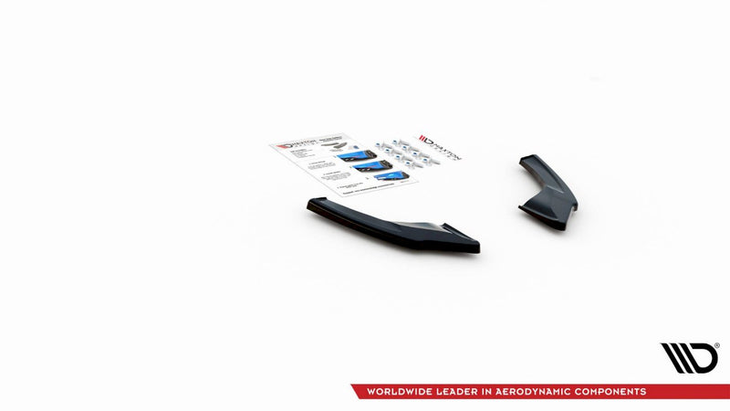 Maxton Design - REAR SIDE SPLITTERS V.1 + FLAPS VW GOLF 8 GTI CLUBSPORT
