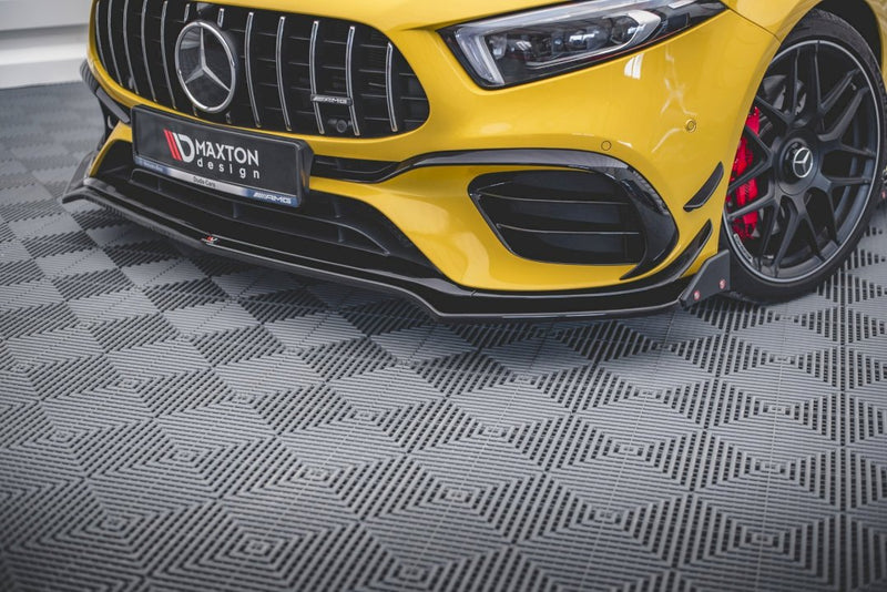 Maxton Design - FRONT SPLITTER V.3 + FLAPS MERCEDES AMG A 45 S AERO PACK W177