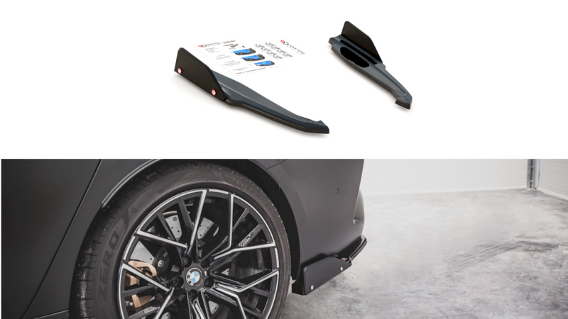 Maxton Design - REAR SIDE SPLITTERS V.1 + FLAPS BMW M8 GRAN COUPE F93