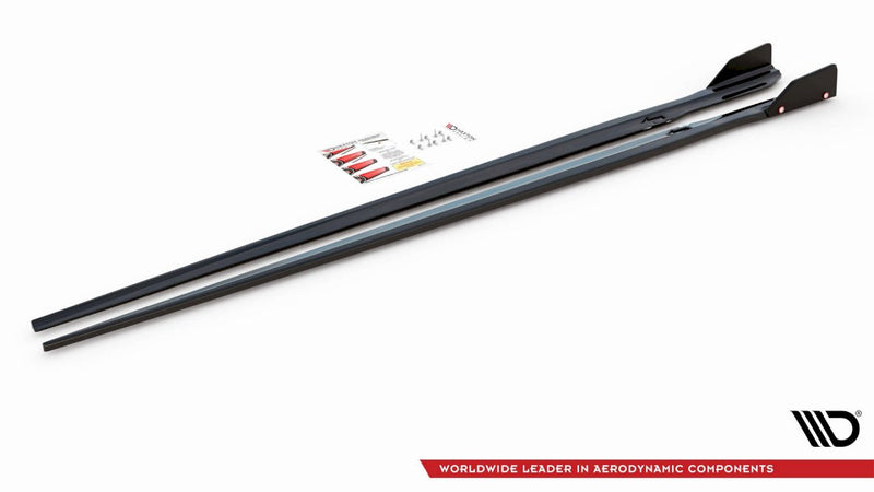 Maxton Design - SIDE SKIRTS DIFFUSERS V.1 + FLAPS BMW M8 GRAN COUPE F93 / 8 GRAN COUPE M-PACK G16