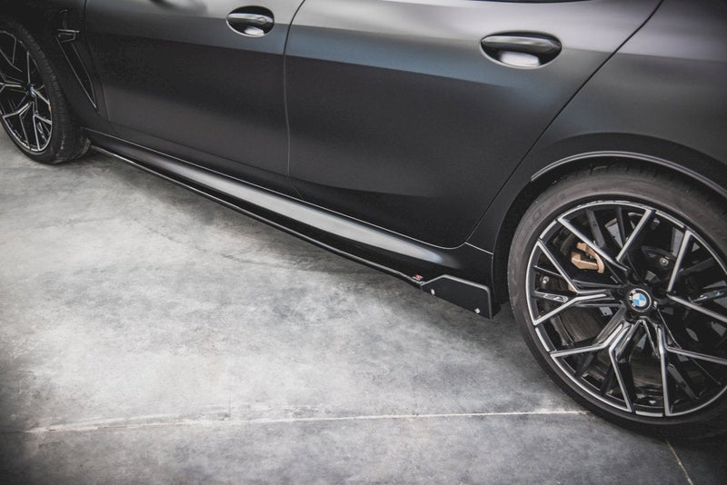 Maxton Design - SIDE SKIRTS DIFFUSERS V.1 + FLAPS BMW M8 GRAN COUPE F93 / 8 GRAN COUPE M-PACK G16
