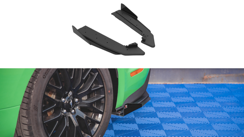 Maxton Design - STREET PRO REAR SIDE SPLITTERS V.1 (+FLAPS) FORD MUSTANG GT MK6 FACELIFT (2017-)