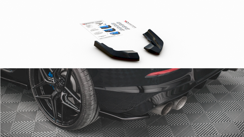Maxton Design - REAR SIDE SPLITTERS V.2 VW GOLF R MK8 (2020-)