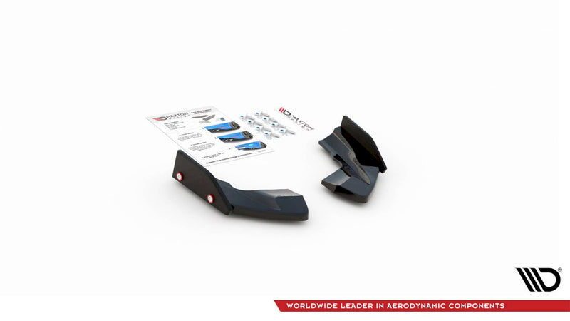 Maxton Design - REAR SIDE SPLITTERS V.2 + FLAPS VW GOLF R MK8