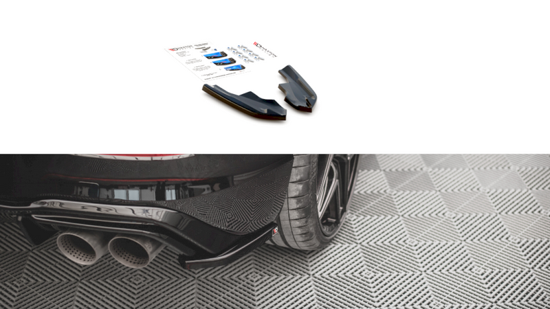 Maxton Design - REAR SIDE SPLITTERS V.4 VW GOLF R MK8