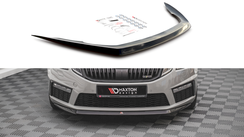 Maxton Design - FRONT SPLITTER V.1 SKODA OCTAVIA RS MK3 FACELIFT (2016-2019)