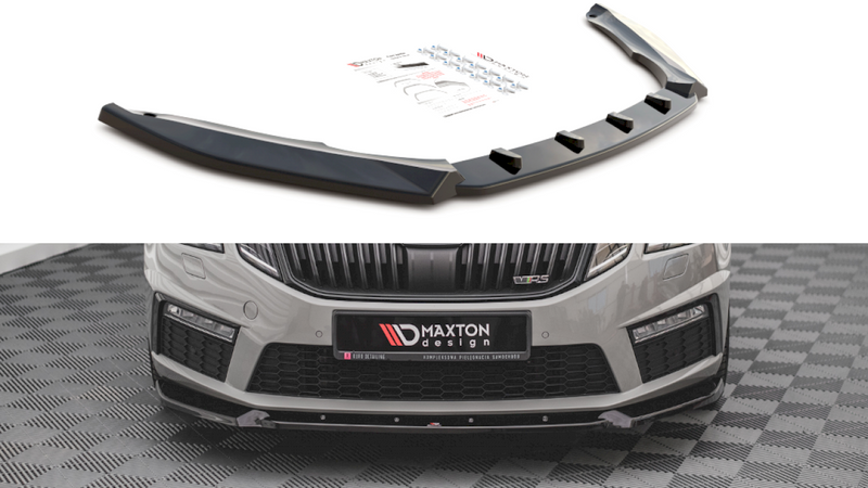 Maxton Design - FRONT SPLITTER V.2 SKODA OCTAVIA RS MK3 FACELIFT (2016-2019)